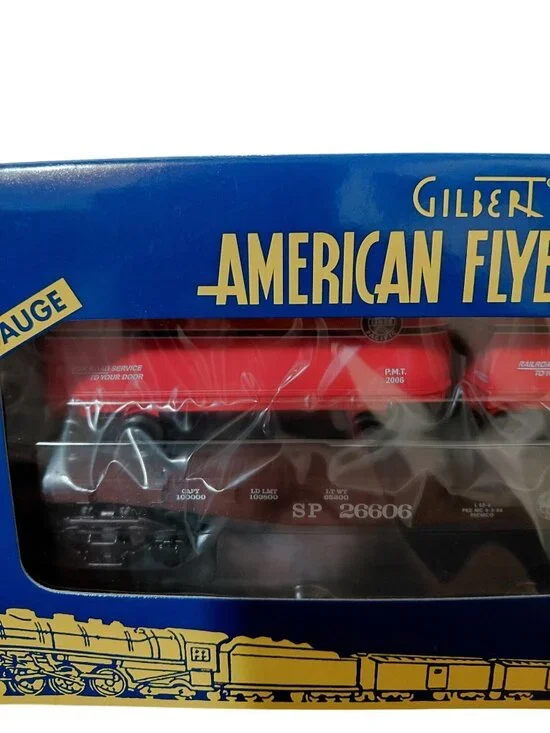 American Flyer 2006 TTOS Southern Pacific Flatcar W/Trailers S Gauge 6-48246 NIB - Picture 3 of 7